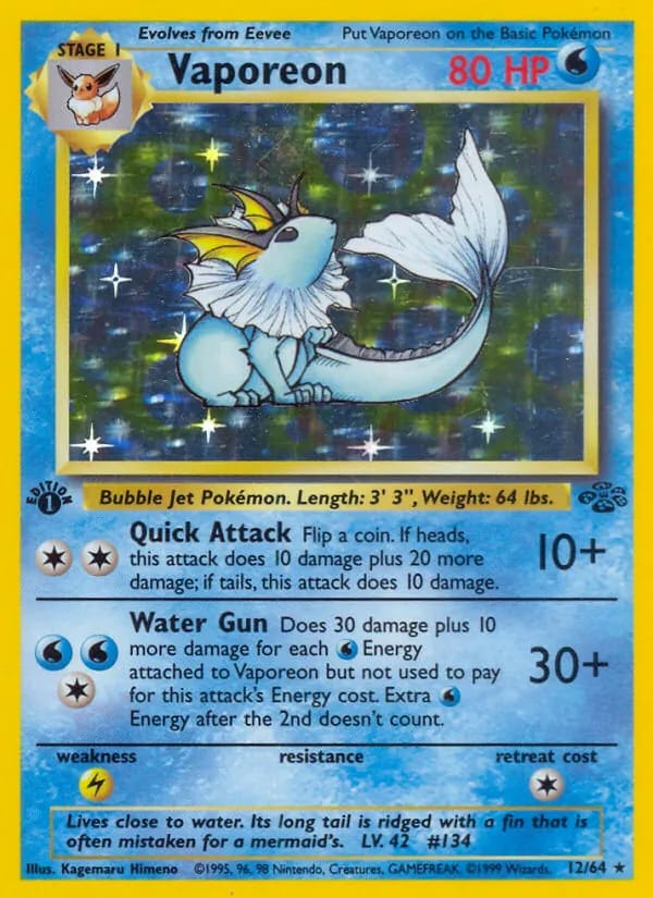 Vaporeon 1st Ed