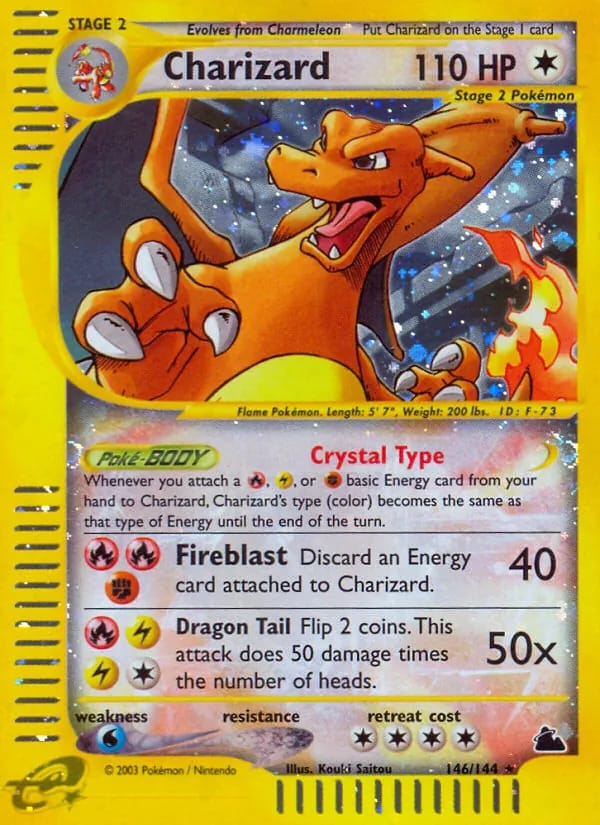 Crystal Charizard (Skyridge) — Raw · ungraded