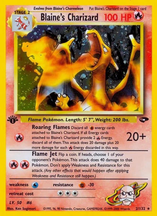 Blaine's Charizard 1st Ed