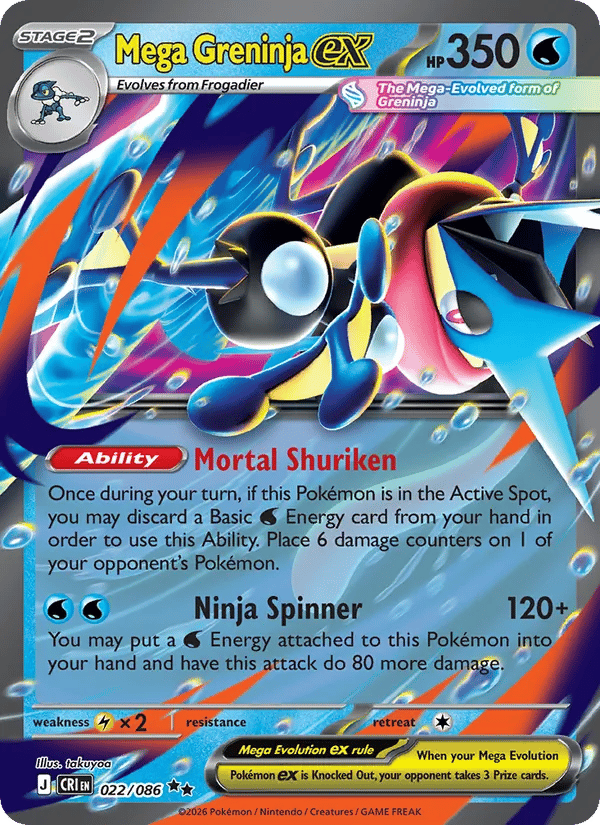 Mega Greninja ex (DR #22) — Chaos Rising · jogável