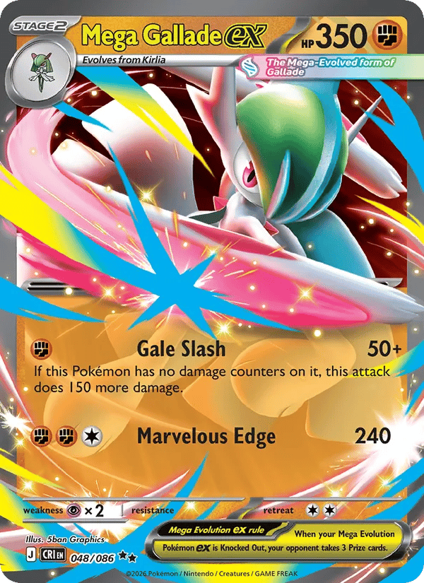 Mega Gallade ex (DR #48) — Chaos Rising · jogável
