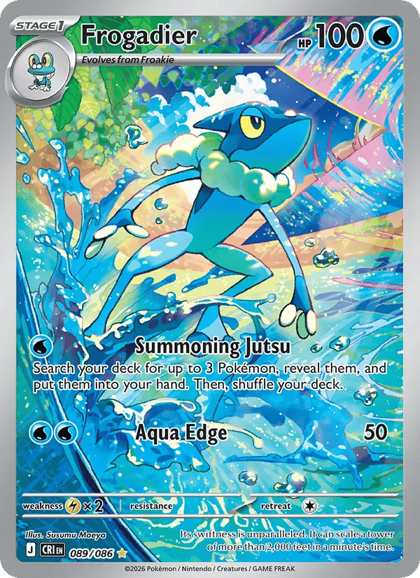 Frogadier (IR #089) — Chaos Rising · arte de Maeya