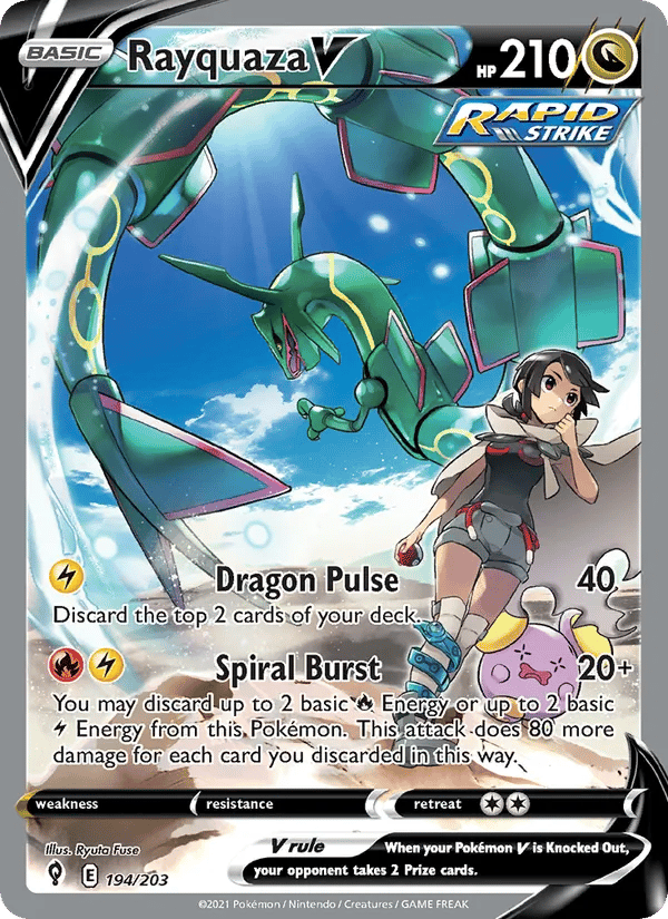 Rayquaza V (Alt Art) — Evolving Skies