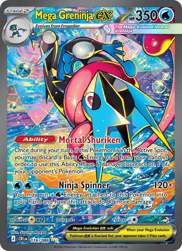 Chaos Rising: la caída de Mega Greninja ex y el ciclo Ninja Spinner (análisis de precios 2026)