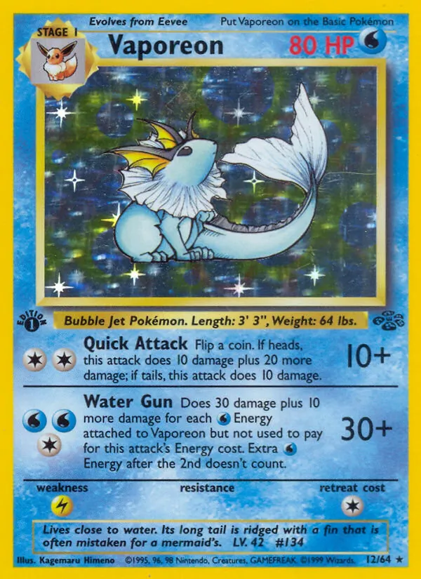 Vaporeon 1st Ed