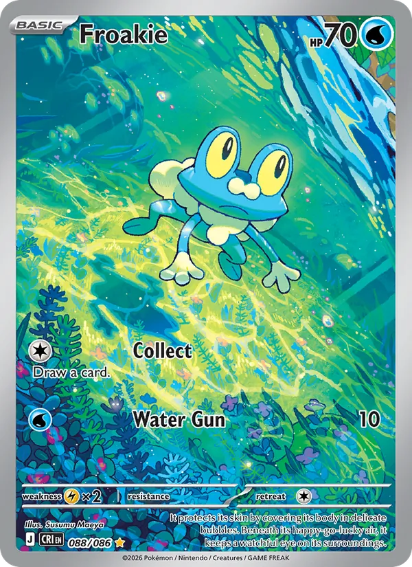 Froakie (IR #088) — Chaos Rising · arte de Maeya