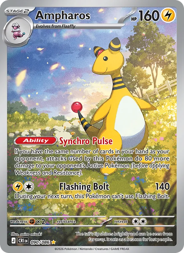 Ampharos (IR #090) — Chaos Rising